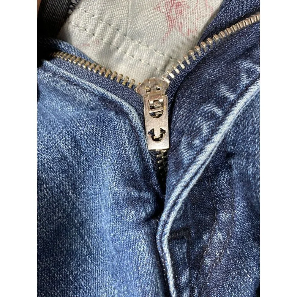 True Religion Devin Loose Straight Jeans Men’s Size 36X26 Medium Wash - Picture 7 of 14